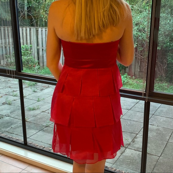 Hot Pink Party Cocktail Dress - Picture 3 of 4